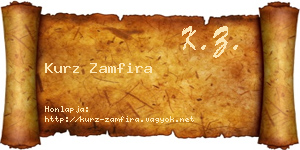 Kurz Zamfira névjegykártya